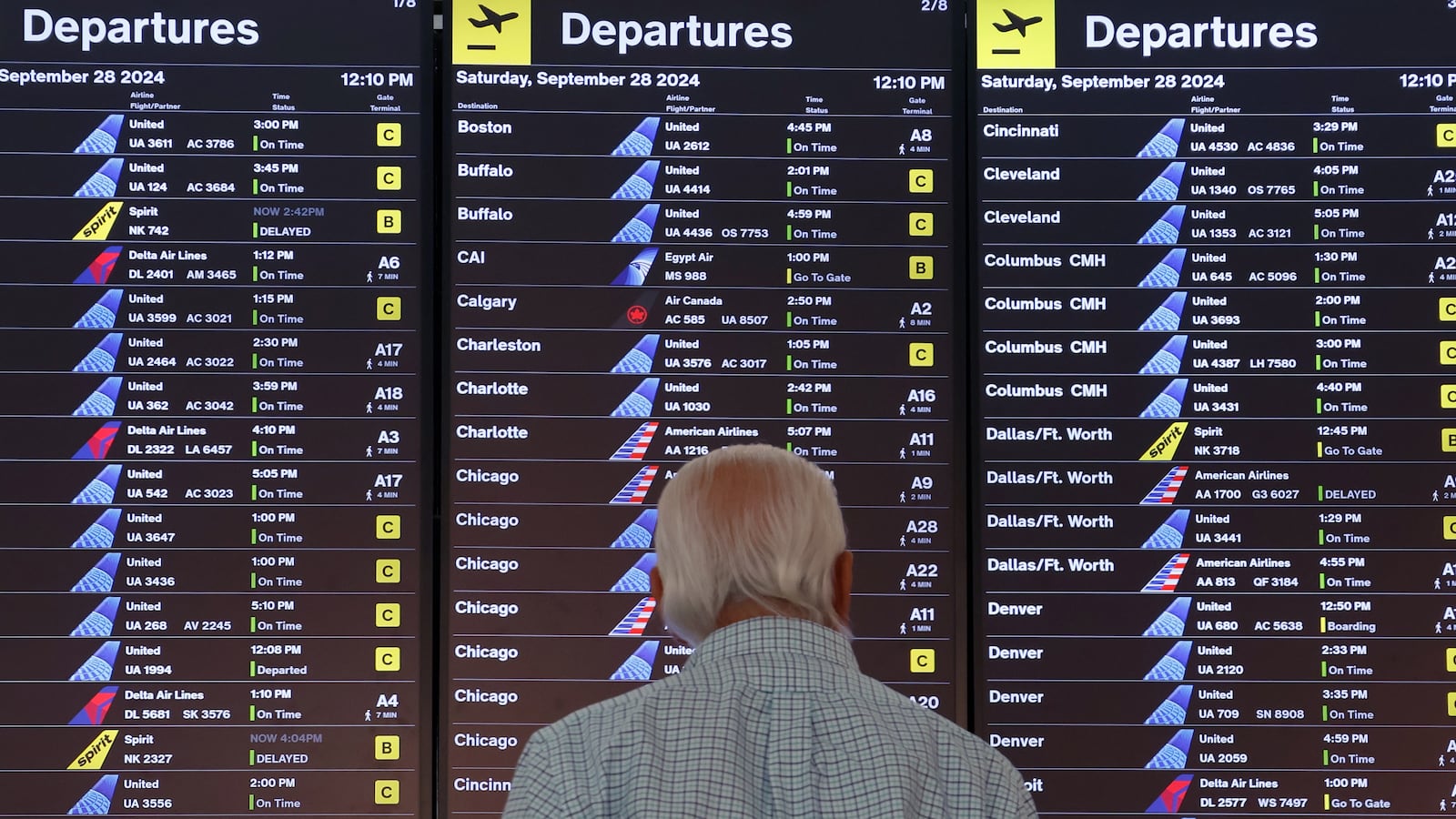 Newark departures board
