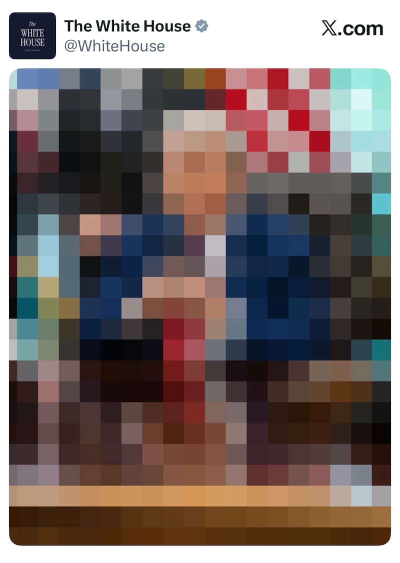 White House X post Donald Trump