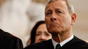 US Supreme Court Chief Justice John Roberts attends inauguration ceremonies in the Rotunda of the US Capitol on January 20, 2025 in Washington, DC.