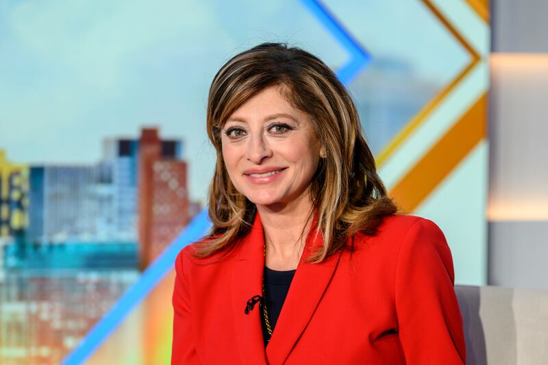NEW YORK, NEW YORK - FEBRUARY 02: Anchor Maria Bartiromo is seen on "Mornings With Maria" during a visit with U.S. Speaker of the House Mike Johnson at Fox Business Network Studios on February 02, 2024 in New York City. (Photo by Roy Rochlin/Getty Images)