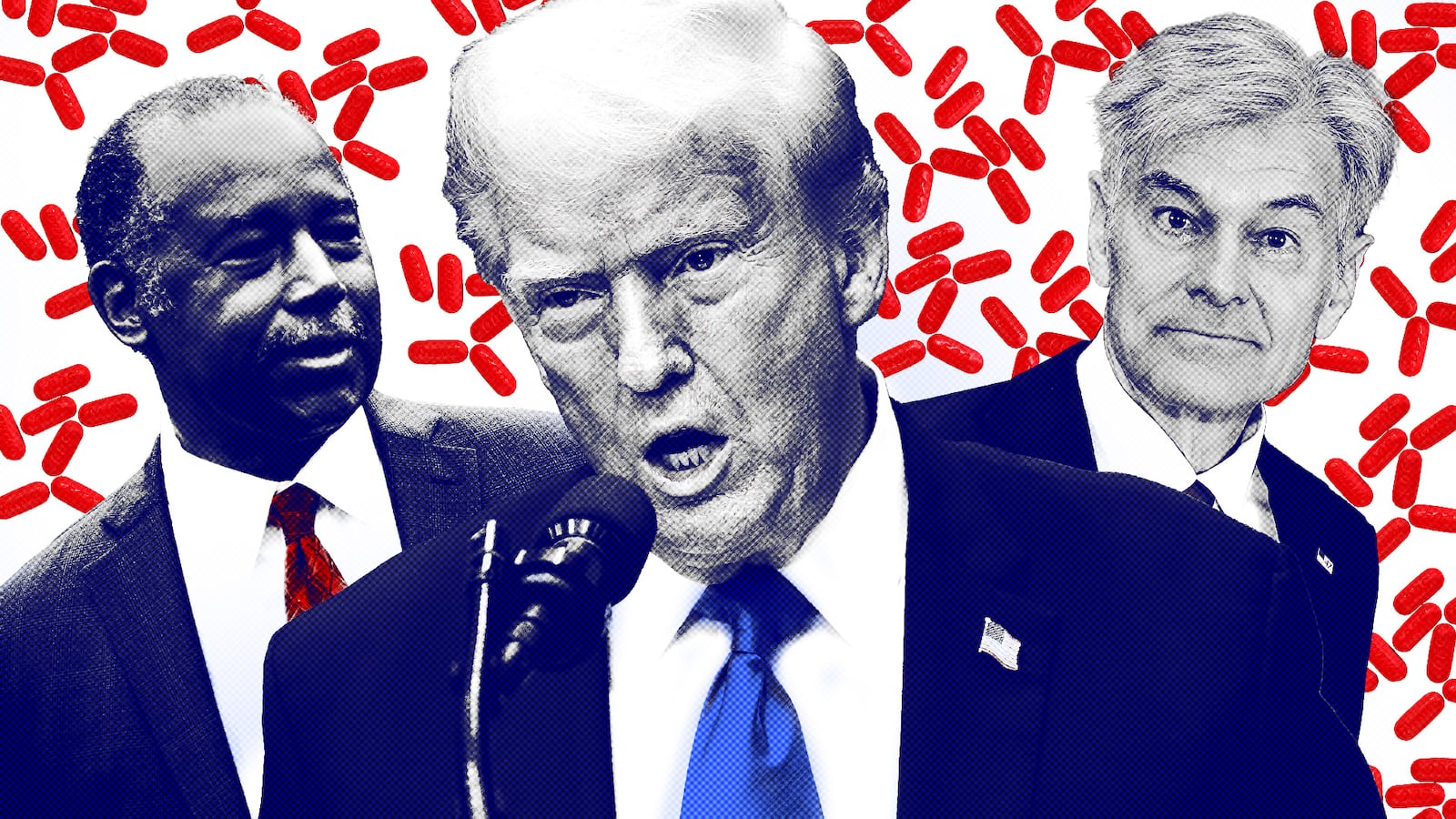 Dr. Ben Carson, Donald Trump and Dr. Mehmet Oz