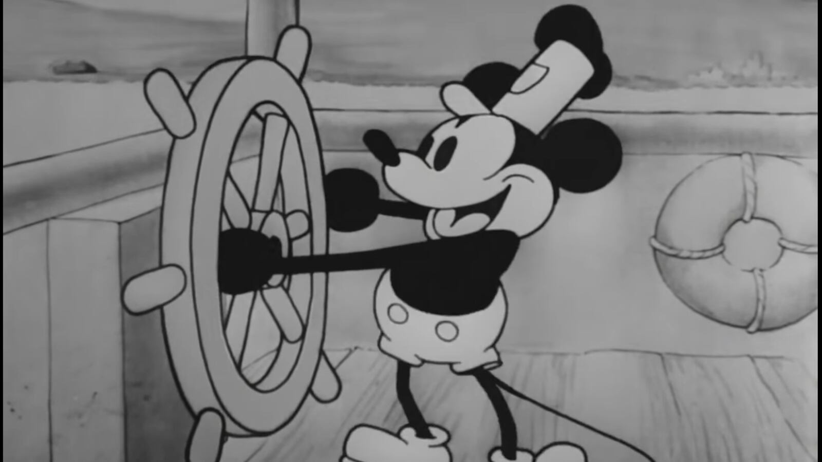 Mickey Mouse in ‘Steamboat Willie’