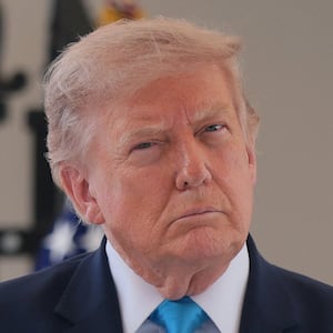 U.S. President Donald Trump looks on on the day he makes an announcement on Freedom Haulers, an initiative to open pathways for military veterans to become commercial truck drivers, during an event at the White House in Washington, D.C., U.S., July 30, 2026.