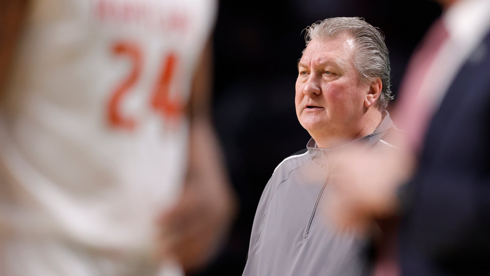 Head coach Bob Huggins of the West Virginia Mountaineers