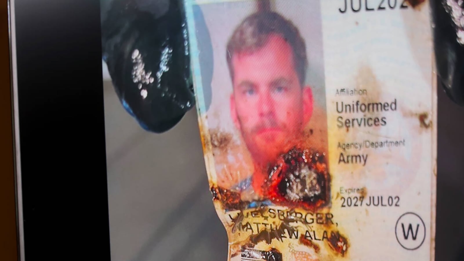 The military ID belonging to Matthew Alan Livelsberger