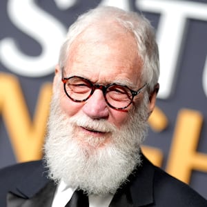 David Letterman at SNL50: The Anniversary Special at 30 Rockefeller Plaza on February 16, 2025 in New York, New York.