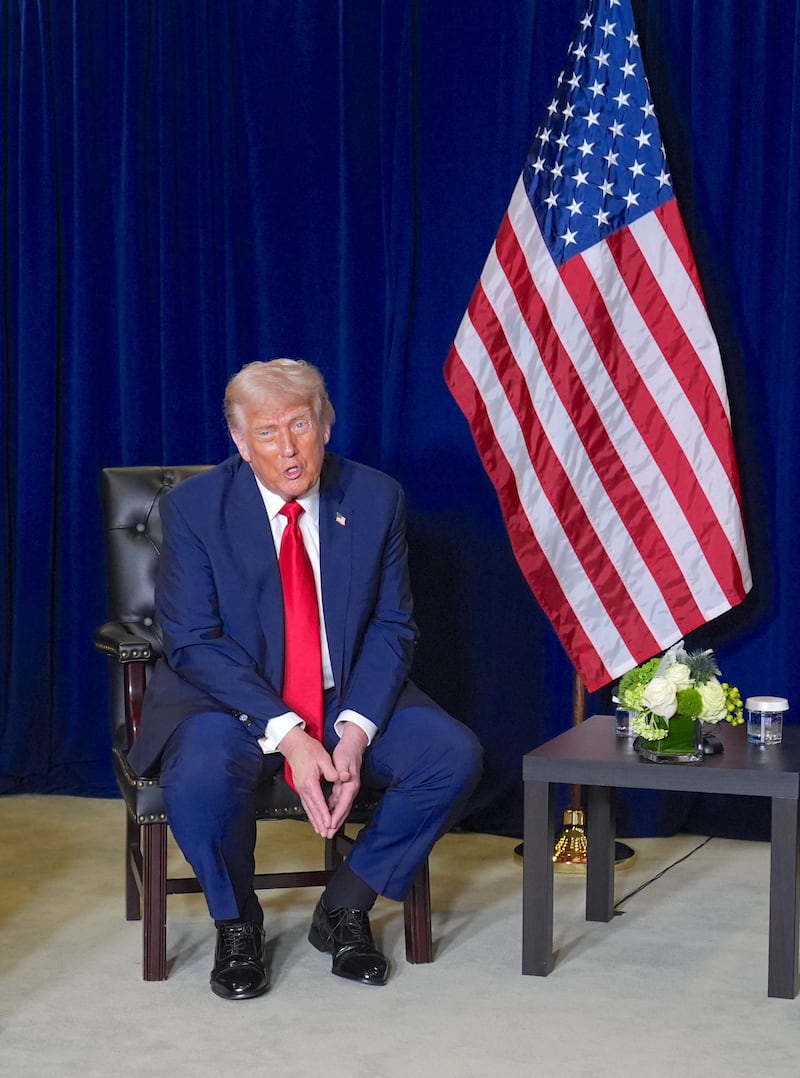 NEW YORK, UNITED STATES - SEPTEMBER 23: US President Donald Trump meets with United Nations Secretary-General Antonio Guterres after delivering his speech at the 80th United Nations General Assembly at the UN Headquarters in New York, United States, on September 23, 2025. (Photo by Selcuk Acar/Anadolu via Getty Images)