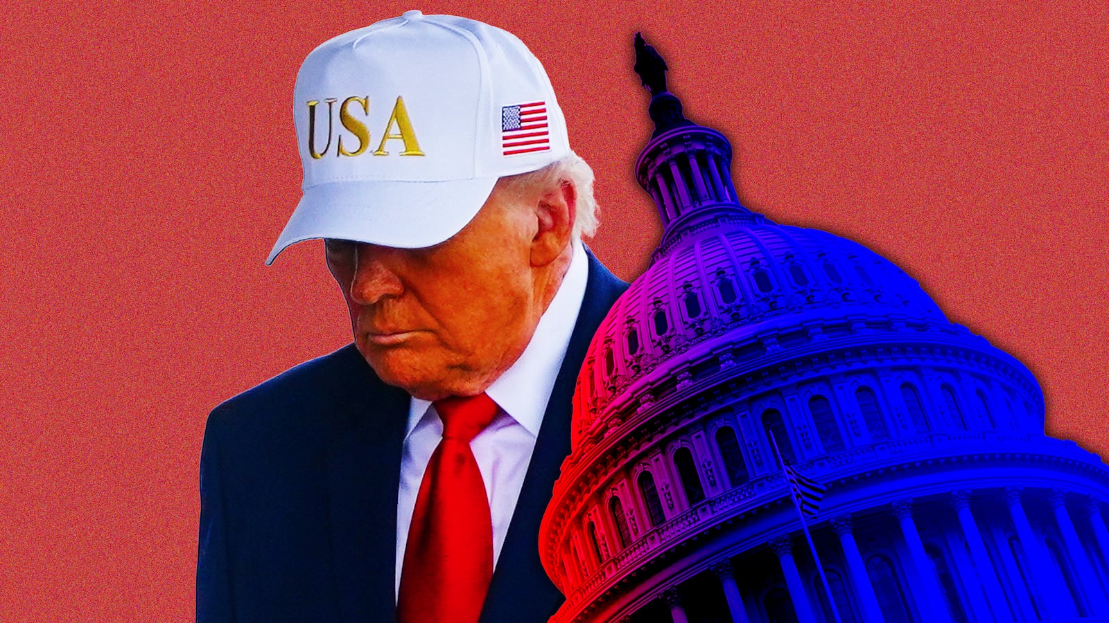 Donald Trump, Capitol building photo illustration