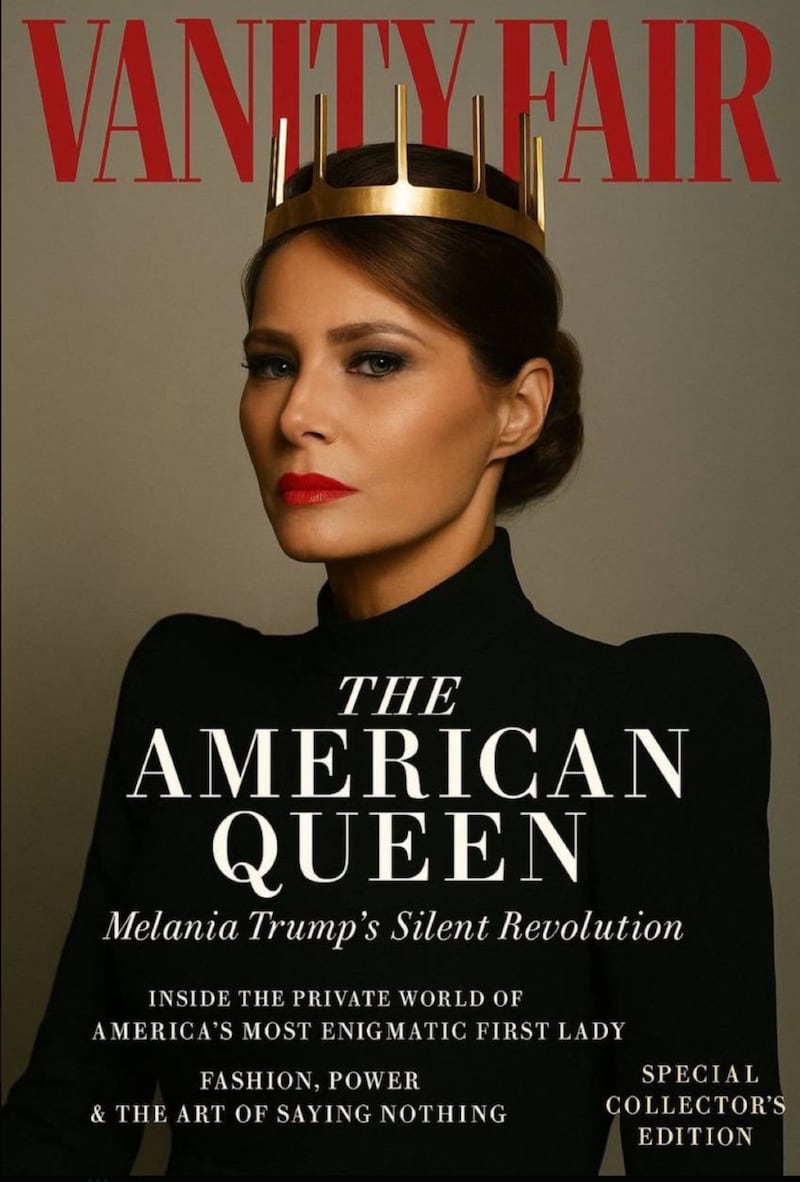 The spoof Melania Vanity Fair cover.
