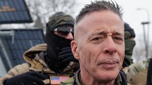 MINNEAPOLIS, UNITED STATES - JANUARY 21: US Customs and Border Patrol Commander Gregory Bovino stands in a gas station parking lot in Minneapolis, Minnesota on January 21, 2026 (Photo by Madison Thorn/Anadolu via Getty Images)