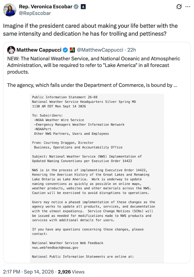 @RepEscobar on X