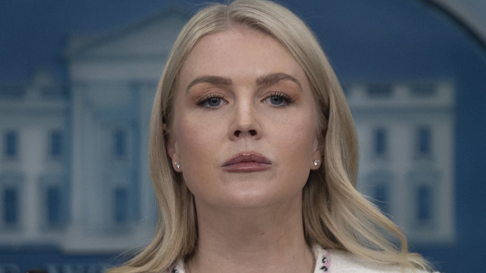 White House Press Secretary Karoline Leavitt speaks at the White House press briefing room in Washington DC, United States, on October 23, 2025.