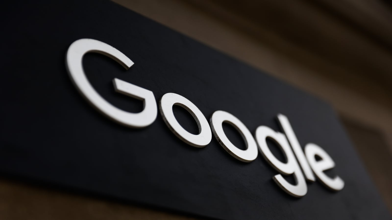 Google logo is seen at the building in Krakow, Poland on April 8, 2024.