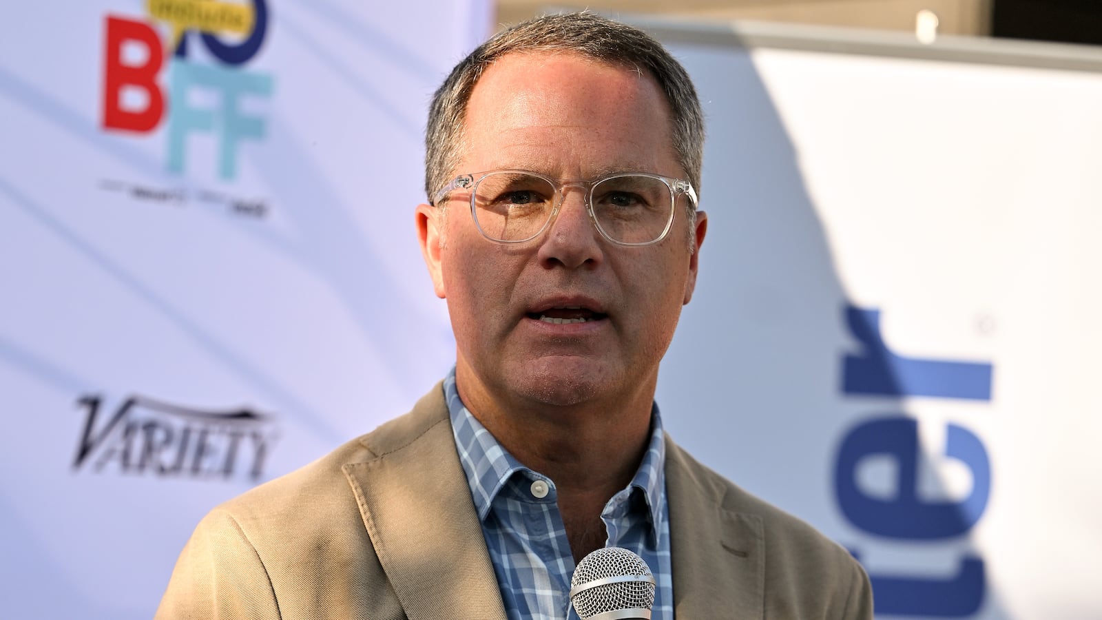 BENTONVILLE, ARKANSAS - JUNE 10: Doug McMillon speaks during the opening reception & Geena Award Presentation during the 10th Annual Bentonville Film Festival led by Geena Davis at Blake Street House on June 10, 2024 in Bentonville, Arkansas. (Photo by Derek White/Getty Images for Bentonville Film Festival)