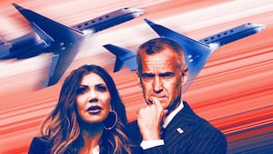 Kristi Noem, Corey Lewandowski and jets.