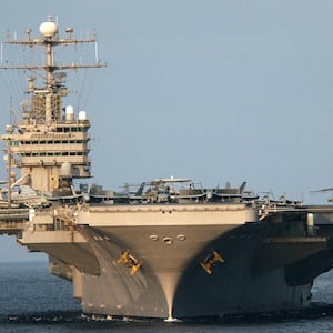 Trump and USS Abraham Lincoln
