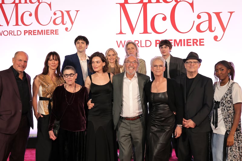 Woody Harrelson, Rebecca Hall, Julie Kavner, Joey Brooks, Emma Mackey, Julie Ansell, James L. Brooks, Jennifer Simchowitz, Jamie Lee Curtis, Spike Fearn, Albert Brooks, and Ayo Edebiri attend the world premiere of 20th Century Studios' Ella McCay