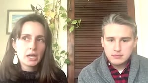 Brandon Sigüenza and his friend Patty O'Keefe were both detained.