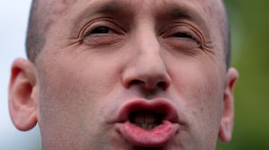 WASHINGTON, DC - MAY 09: White House Deputy Chief of Staff Stephen Miller talks to reporters outside of the White House West Wing on May 09, 2025 in Washington, DC. Miller talked about recent federal court rulings on immigration, calling them part of a "judicial coup" against the administration of President Donald Trump. (Photo by Chip Somodevilla/Getty Images)