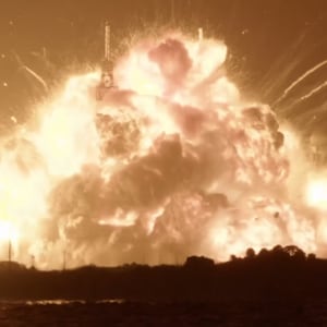 Spaceflight Now video showing the explosion of a Blue Origin rocket on May 28, 2026