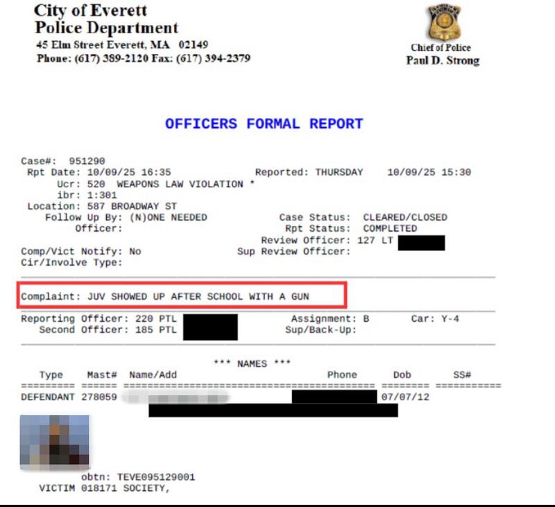 The police report McLaughlin said related to the child's arrest that she shared on X, which legal experts say is likely to have breached state and federal law, as well as her own DHS guidelines.