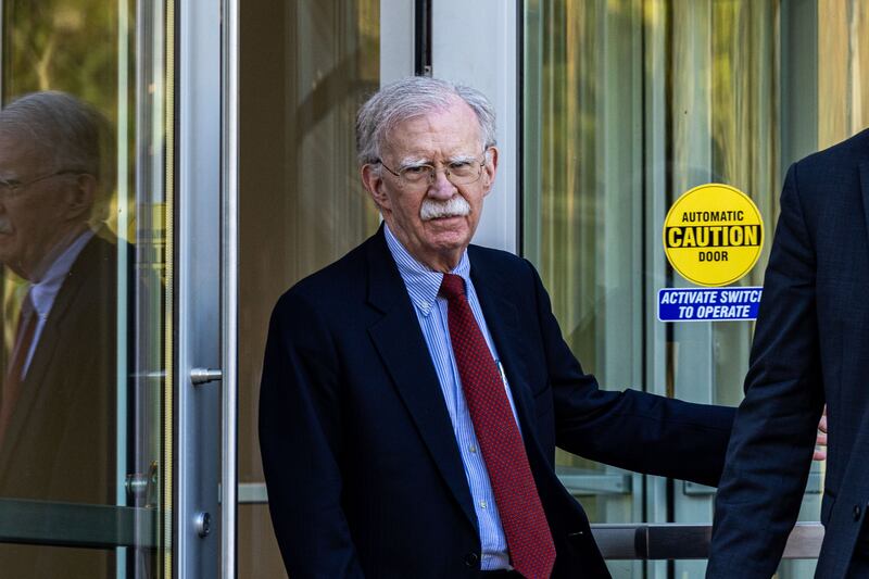 GREENBELT, MARYLAND - OCTOBER 17: Former U.S. National Security Advisor John Bolton leaves federal court after pleading not guilty to charges of mishandling classified material on October 17, 2025 in Greenbelt, Maryland. Bolton was indicted by a federal grand jury on Thursday. (Photo by Alex Kent/Getty Images)
