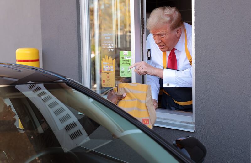 Trump posed as a McDonald’s worker in a bizarre publicity stunt during his 2024 presidential campaign.