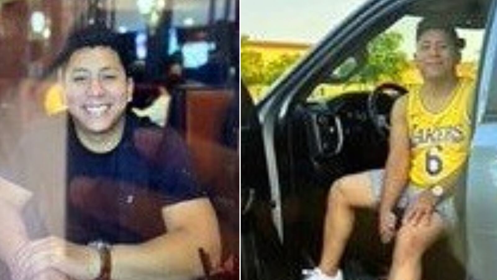 Two pictures of Dickson “Joel” De Los Reyes side by side.