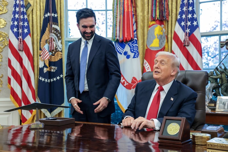 Trump with Mamdani in the Oval Office in November—the president said he would be “cheering” for Mamdani in his role as mayor of New York City.