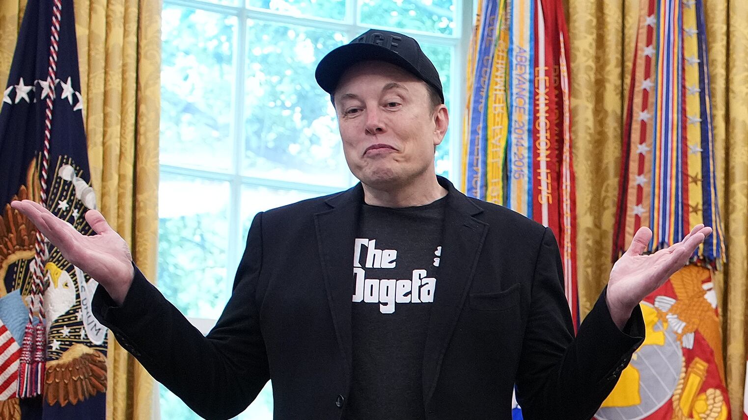 WASHINGTON, DC - MAY 30: Tesla CEO Elon Musk speaks alongside U.S. President Donald Trump to reporters in the Oval Office of the White House on May 30, 2025 in Washington, DC. Musk, who served as an adviser to Trump and led the Department of Government Efficiency, announced he would leave his role in the Trump administration to refocus on his businesses. (Photo by Kevin Dietsch/Getty Images)