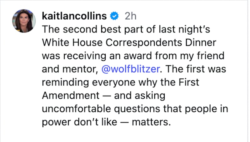 Kaitlan Collins responds to Donald Trump.