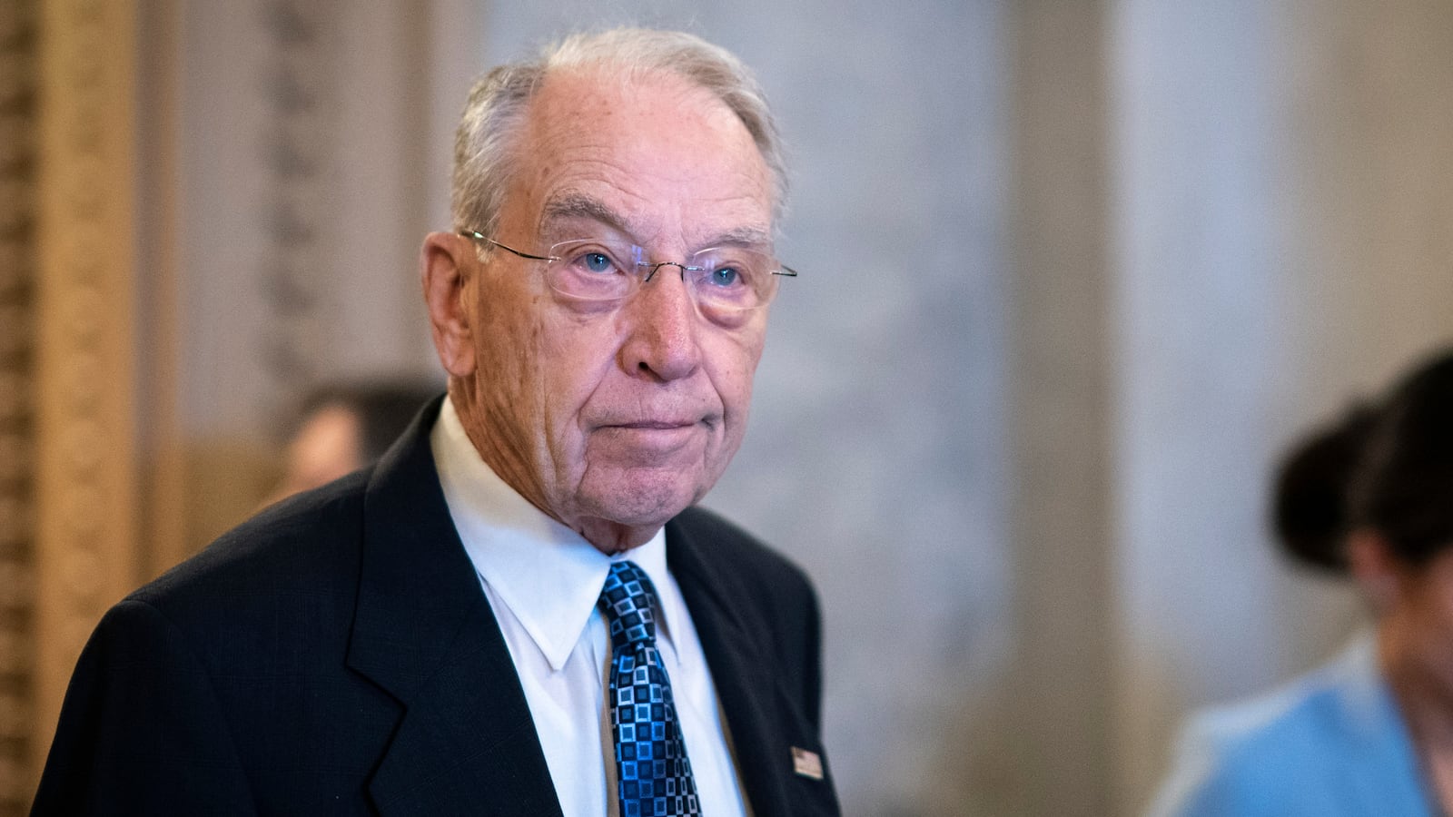 Sen. Chuck Grassley (R-IA) leaves the Senate Chamber at the U.S. Capitol on April 7, 2022 in Washington, DC.