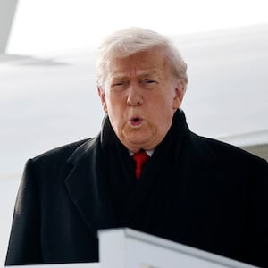 U.S. President Donald Trump disembarks Air Force One as he arrives at Zurich Airport before attending the World Economic Forum (WEF) in Davos, on January 21, 2026 in Zurich, Switzerland.
