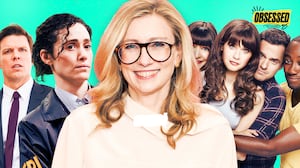 A photo illustration of Liz Meriwether and the casts of Furious and New Girl.