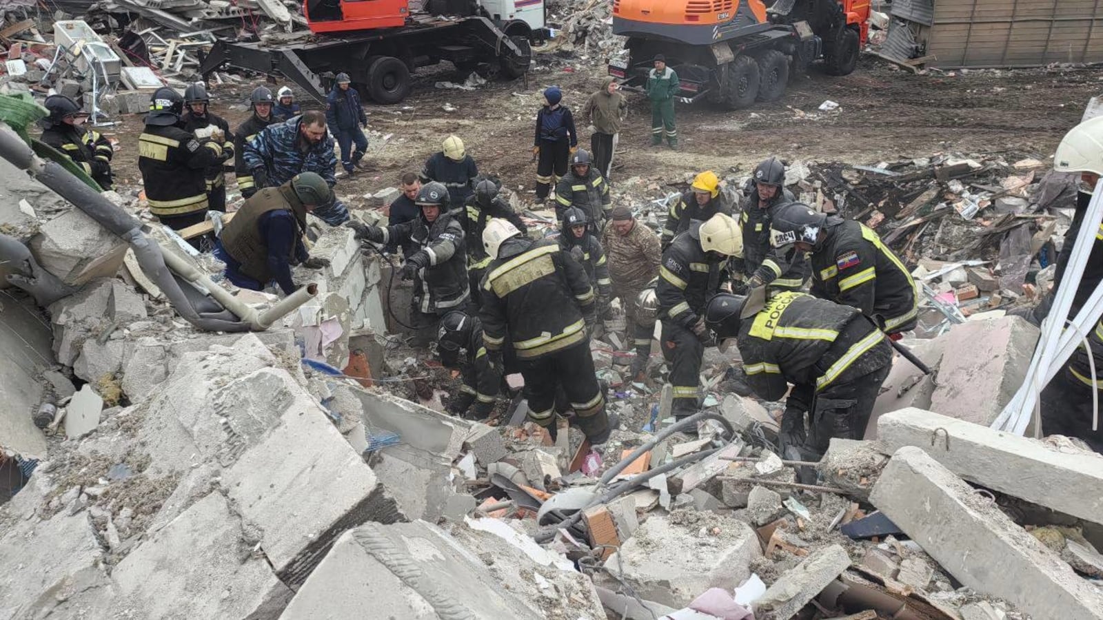 Aftermath of shelling in Belgorod, where 9,000 children are set to be evacuated amid alleged Ukrainian attacks.