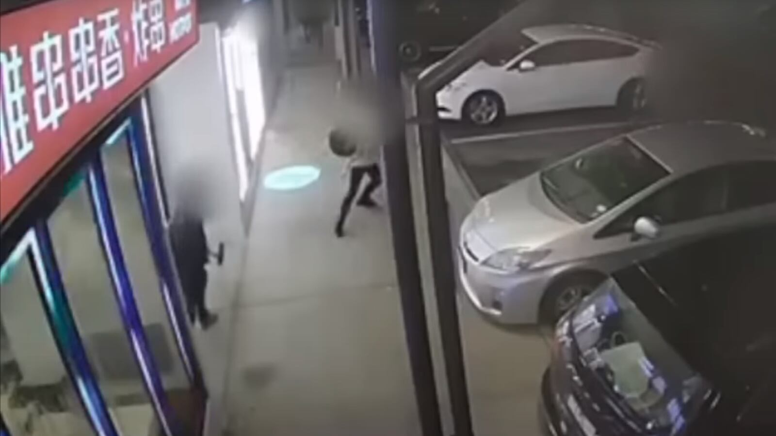 CCTV footage of the axe attack in Auckland, New Zealand.