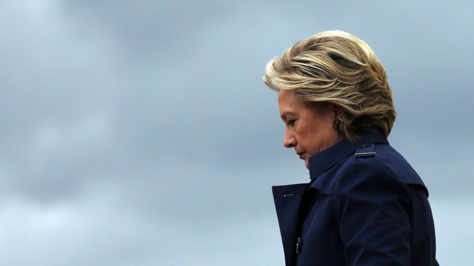 U.S. Democratic presidential nominee Hillary Clinton at Burke Lakefront airport in Cleveland, Ohio