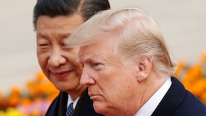 U.S. President Donald Trump takes part in a welcoming ceremony with China's President Xi Jinping in Beijing, China, November 9, 2017. REUTERS/Damir Sagolj