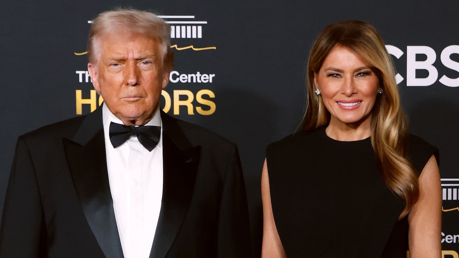 WASHINGTON, DC - DECEMBER 07: President of the United States Donald J. Trump and First Lady Melania Trump attend the 2025 Kennedy Center Honors at The Kennedy Center on December 07, 2025 in Washington, DC. (Photo by Taylor Hill/FilmMagic)