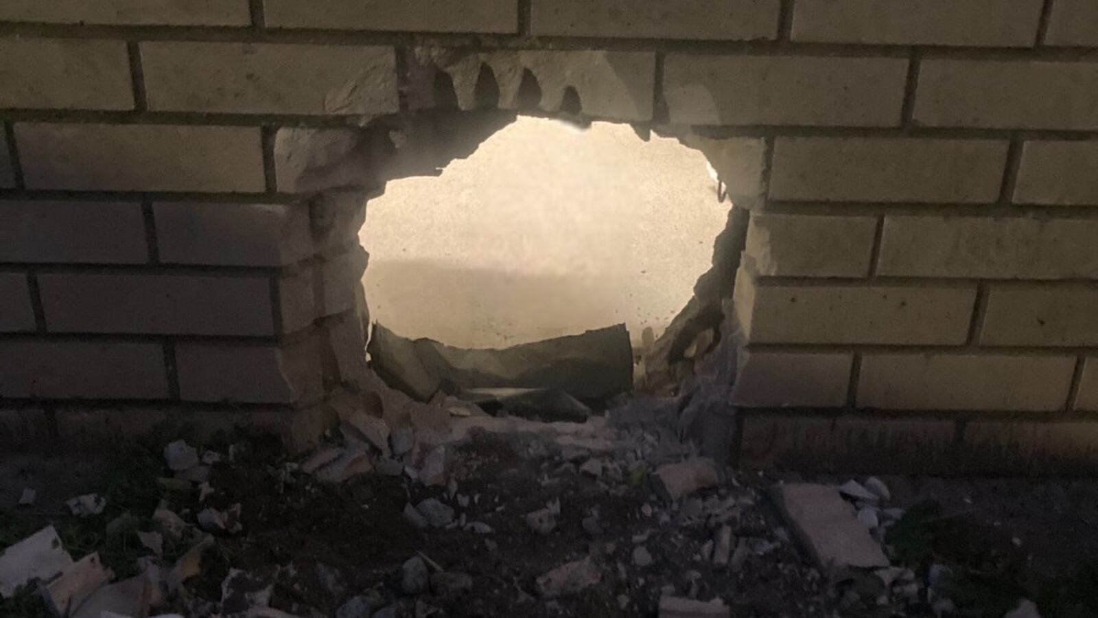 Two inmates used a toothbrush to dig a hole in a jail wall in Newport News, Virginia.
