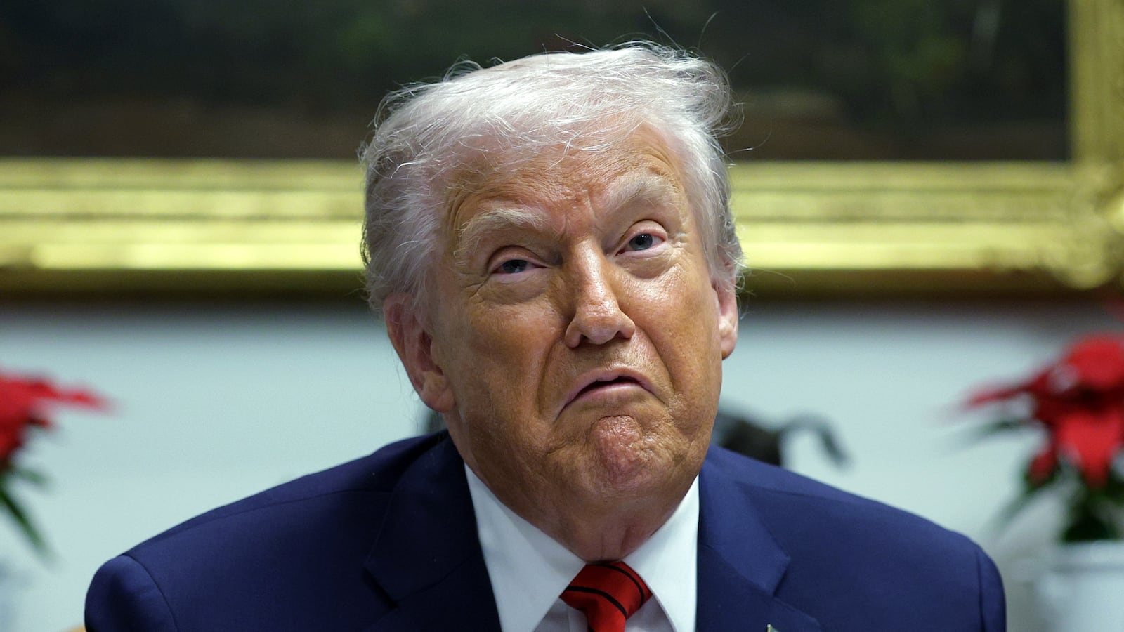 WASHINGTON, DC - DECEMBER 10: U.S. President Donald Trump speaks during a roundtable discussion with top business leaders in the Roosevelt Room at the White House on December 10, 2025 in Washington, DC. During the roundtable, Trump addressed questions on the Federal Reserve’s latest decision to cut interest rates and reports that the U.S. seized an oil tanker off the coast of Venezuela, among other topics. (Photo by Alex Wong/Getty Images)