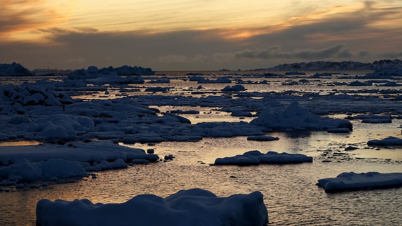 Ice chunks in Greenland.