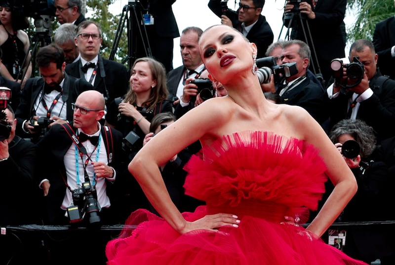 The 76th Cannes Film Festival - Screening of the film "Indiana Jones and the Dial of Destiny" (Indiana Jones et le cadran de la destinee) Out of Competition - Red Carpet Arrivals - Cannes, France, May 18, 2023. Victoria Bonya poses. REUTERS/Gonzalo Fuentes