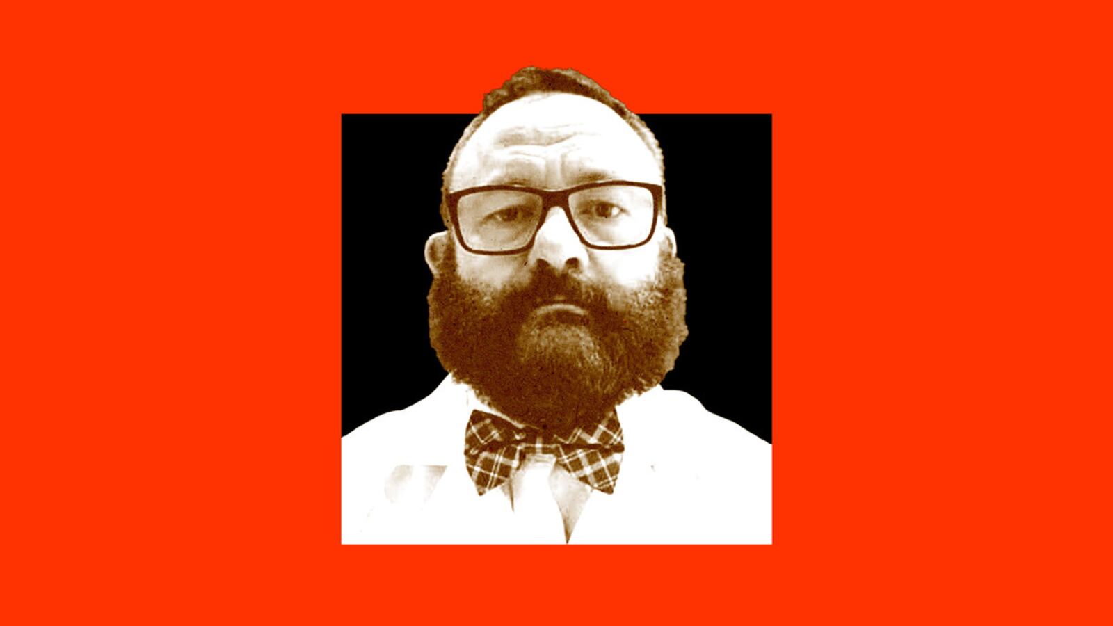 A photo illustration of Dr. Darius Paduch