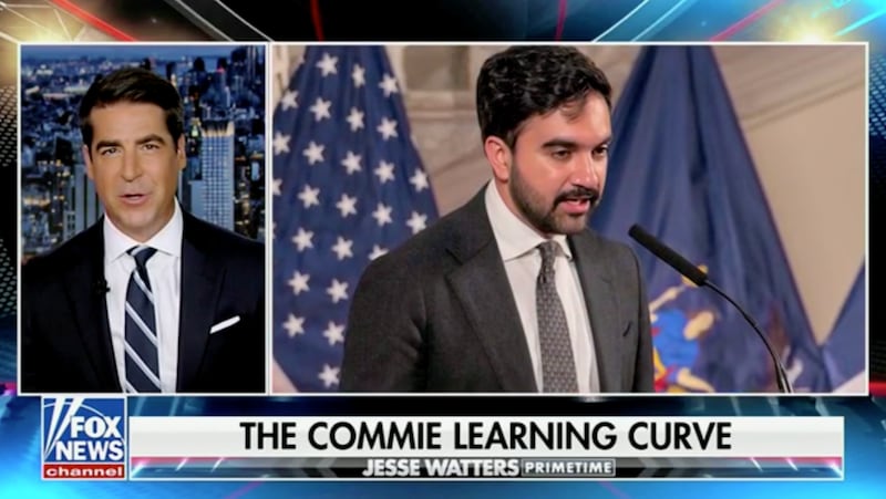 Jessie Watters has warned Zohran Mamdani is a "trojan horse" for communism.