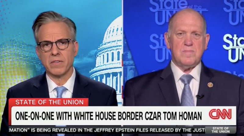 Tom Homan on State of the Union with Jake Tapper