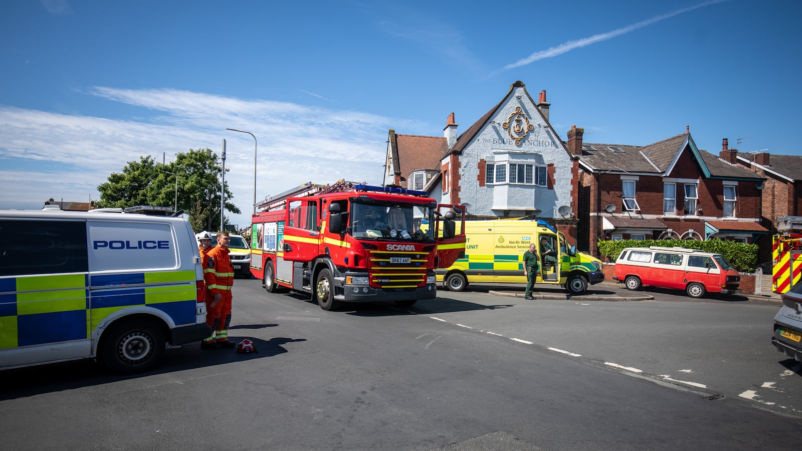 Police in Southport, Merseyside, where a man has been detained and a knife has been seized after a number of people were injured in a reported stabbing