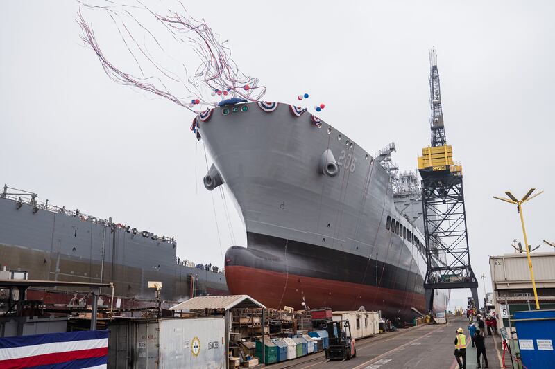 The U.S. Navy’s replenishment oiler was christened USNS Harvey Milk in 2021.