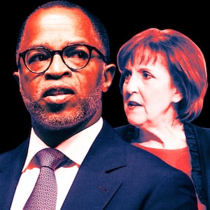 A photo illustration of Jonathan Capehart and Karen Tumulty.