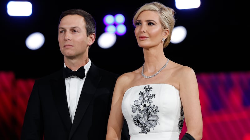 Jared Kushner and Ivanka Trump at the Liberty Inaugural Ball on January 20, 2025 in Washington, DC.